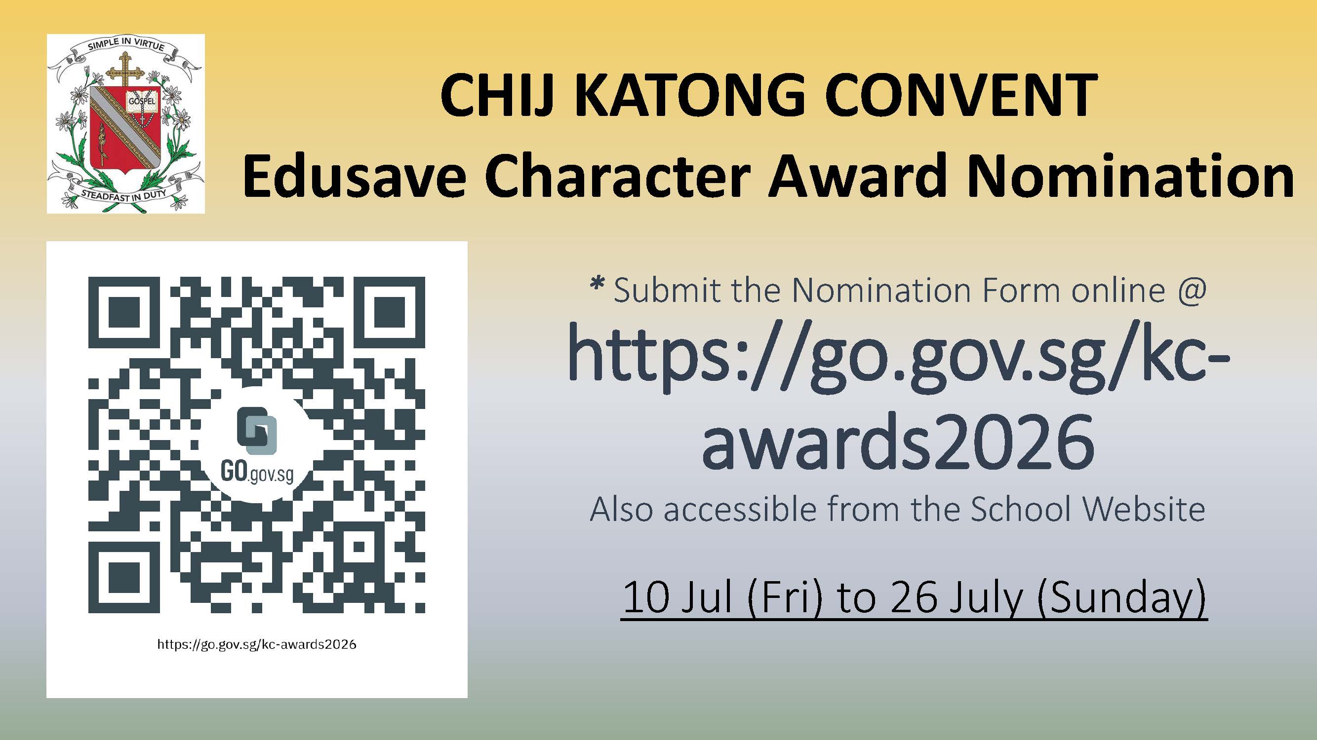 Edusave Character Award Nomination